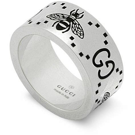 anello gucci donna ape|Anello Gucci Signature a fascia con incisione ape e GG 6mm.